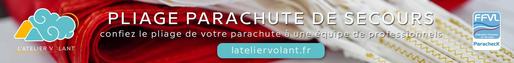 Pliage parachute de secours - L'Atelier Volant